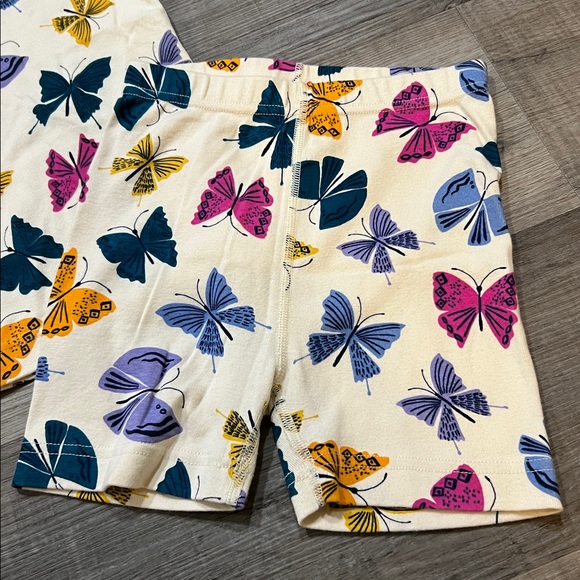 BOGO FREE Hanna Andersson short pajama set size 120cm 6/7 butterfly print - Picture 2 of 6